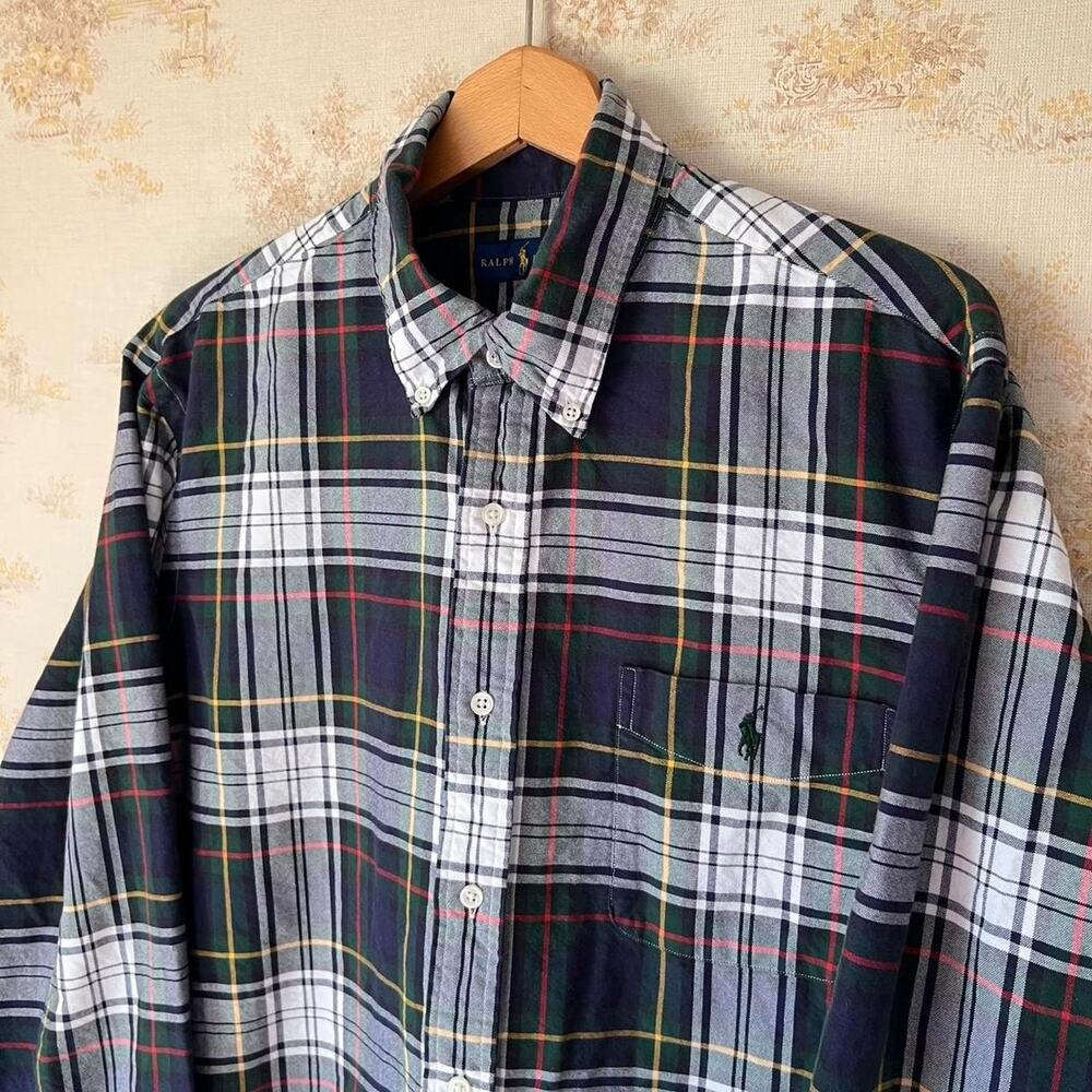 Ralph Lauren Holiday Tartan Plaid Button Down Shirt | Preppy Old Money | XL